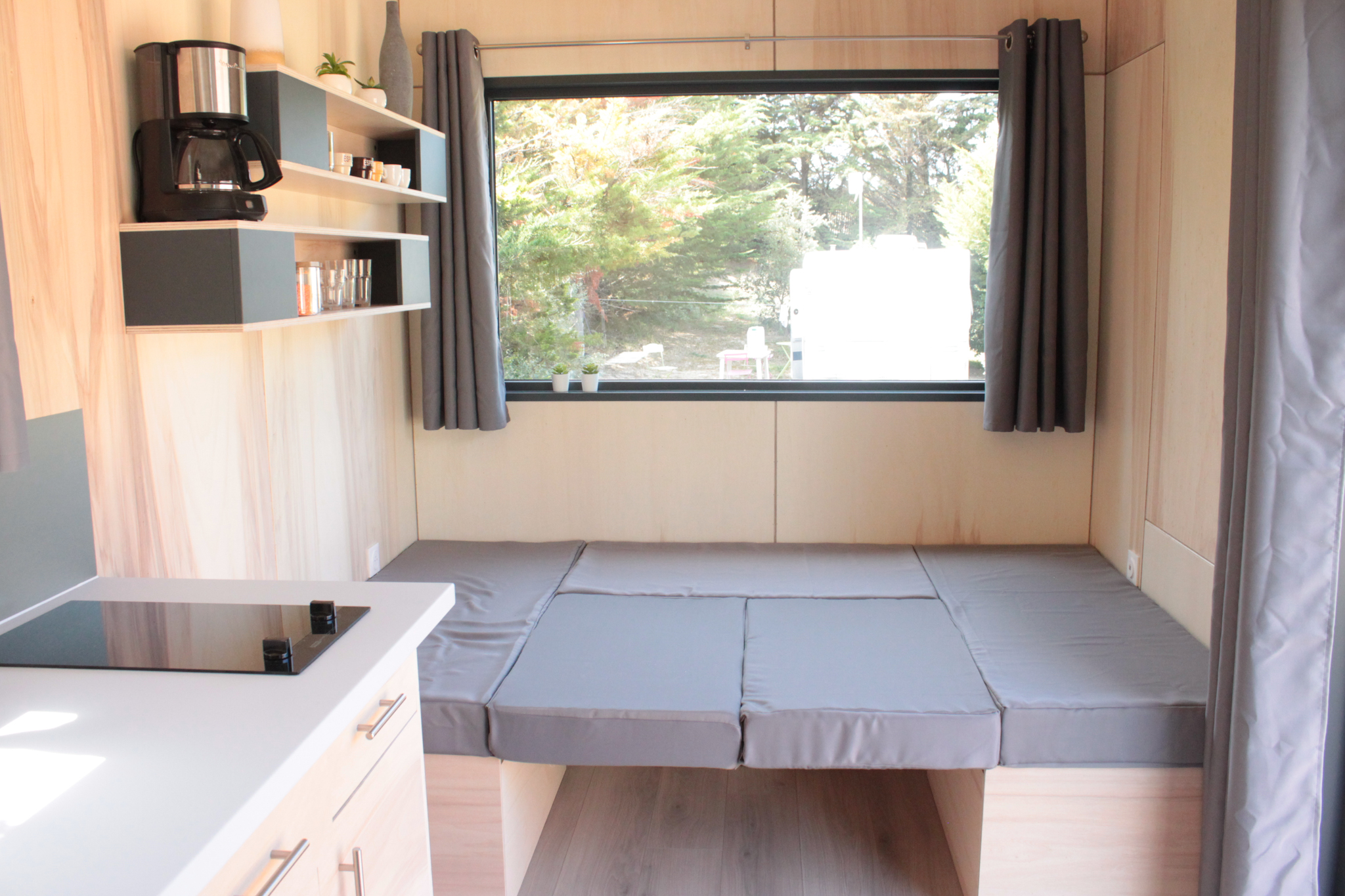 Banquette en U Tiny House - Camping La Court